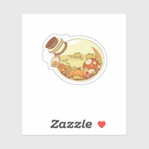 Fall Potion With Froggies Classic Sticker