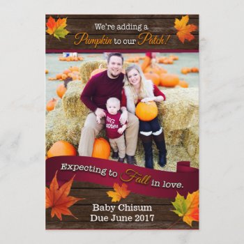 Fall Pregnancy Announcement With Picture by AshleysPaperTrail at Zazzle