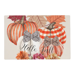 Fall Pumkin Floral Placemat