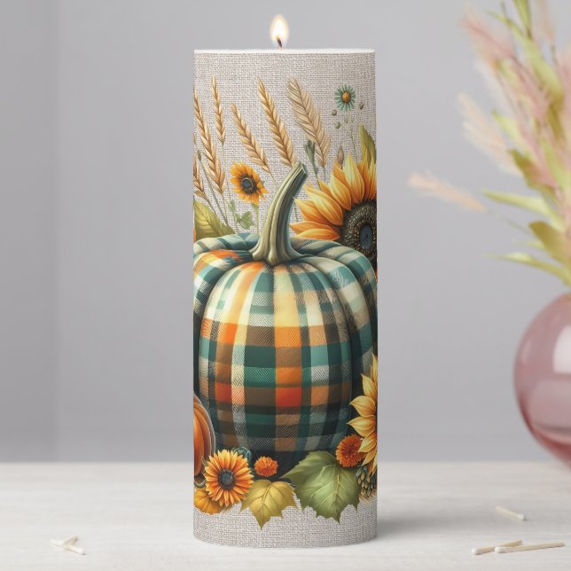 Fall Pumpkin Artwork Candle (In Situ)