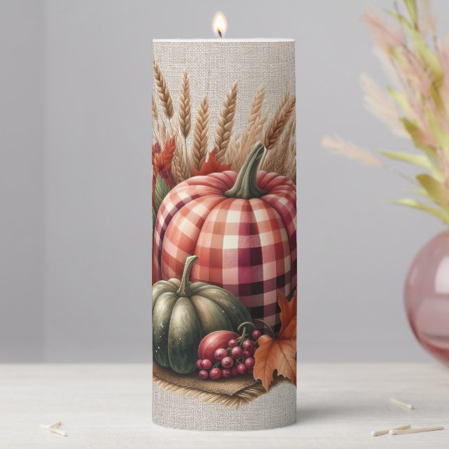 Fall Pumpkin Artwork Candle (In Situ)
