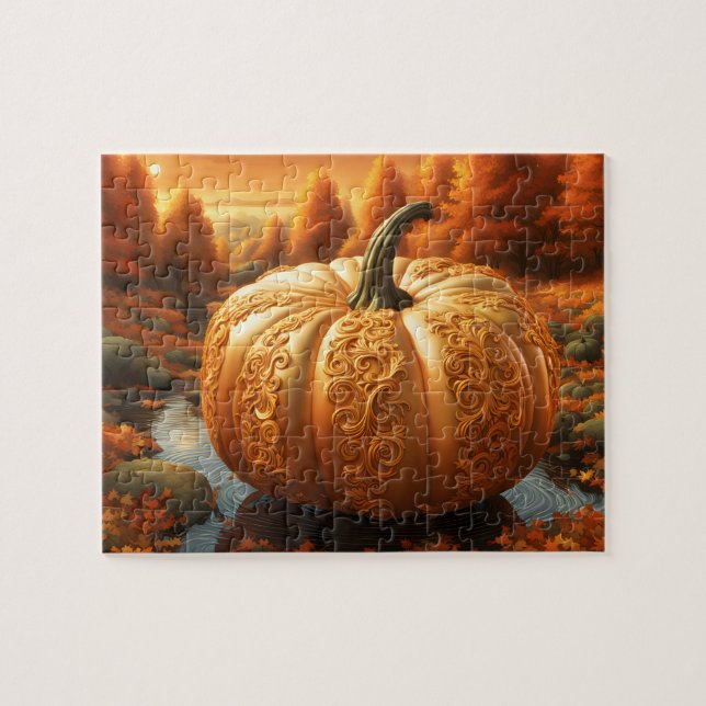Fall Pumpkin Artwork Puzzle (Horizontal)