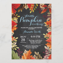 Fall Pumpkin Autumn Boy Baby Shower Invitation