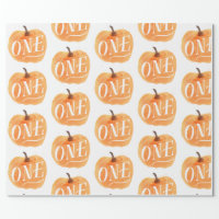 Pumpkin Fall Neutral Baby Shower Wrapping Paper Sheets