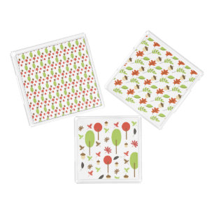 Fall Pumpkin Autumn Storage Set Acrylic Tray