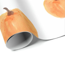 Fall Pumpkin Autumn Watercolor Wrapping Paper