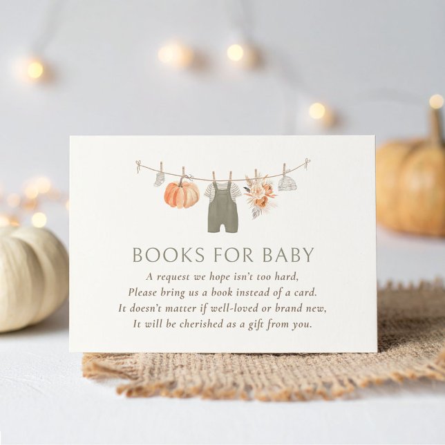 Fall Pumpkin Baby Clothes Books for Baby Enclosure Card (Creator Uploaded)