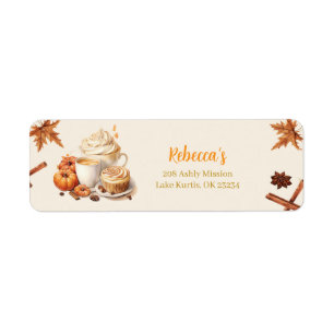 Fall Pumpkin Baby Shower Address Label