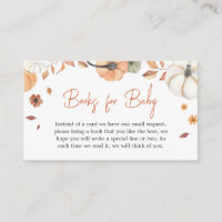 Fall Pumpkin Baby Shower Books for Baby
