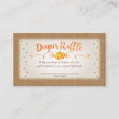 Fall Pumpkin Baby Shower Diaper Raffle Card (Front)