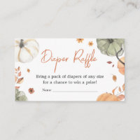Fall Pumpkin Baby Shower Diaper Raffle