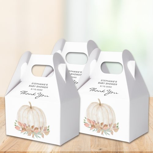 Fall Pumpkin Baby Shower Favor Boxes