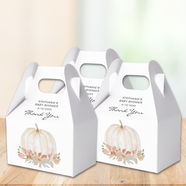 Fall Pumpkin Baby Shower Favor Boxes (Creator Uploaded)