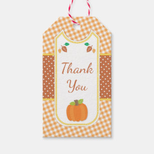 Fall Pumpkin Baby Shower Gift Tag