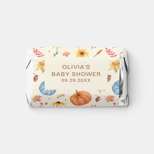 Fall Pumpkin Baby Shower  Hershey's Miniatures (Front)