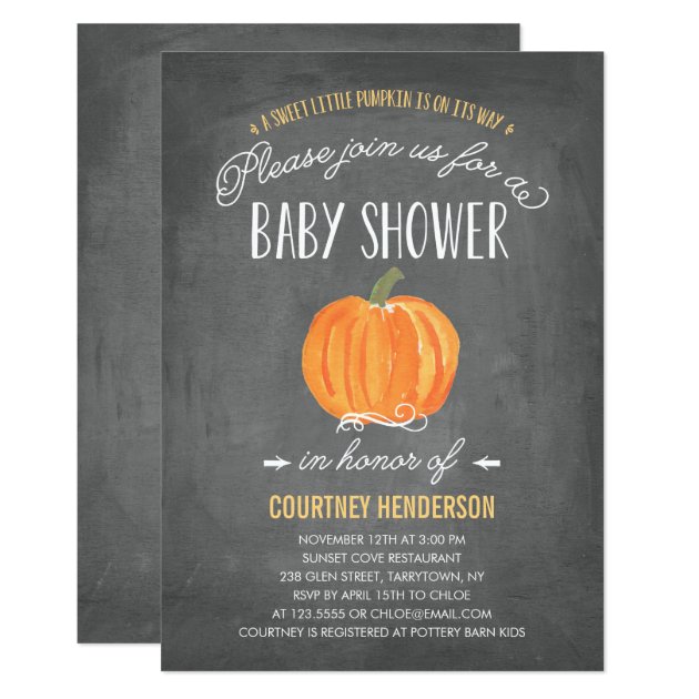 Fall Pumpkin | Baby Shower Invitation