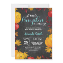 Fall Pumpkin Baby Shower invitation Chalkboard