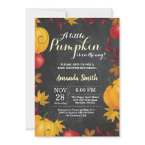 Fall Pumpkin Baby Shower invitation Chalkboard