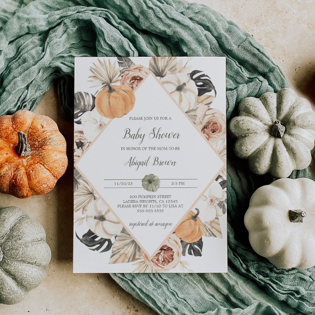 Fall Pumpkin Baby Shower Invitation Digital (Creator Uploaded)