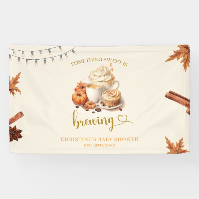 Fall Pumpkin Baby Shower  Large Banner (Horizontal)