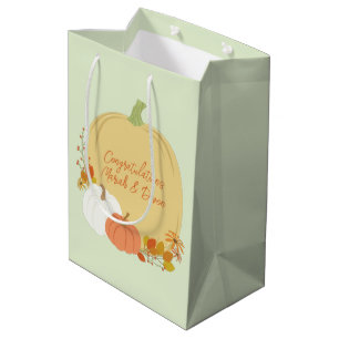Fall Pumpkin Baby Shower Medium Gift Bag