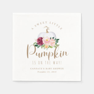 Fall Pumpkin Baby Shower Napkin