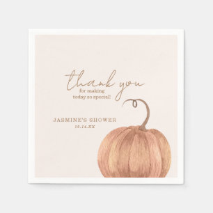 Fall Pumpkin Baby Shower Napkins