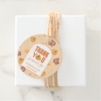 Fall Pumpkin Baby Shower Thank You Favor Tag