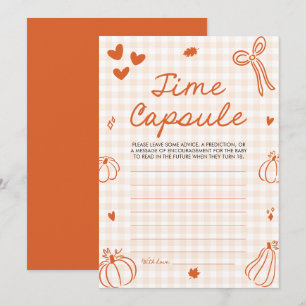 Fall Pumpkin Baby Shower Time Capsule Game Invitation