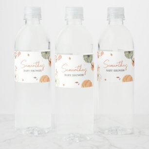 Fall Pumpkin Baby Shower Water Bottle Label