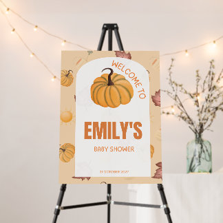 Fall Pumpkin Baby Shower Welcome Sign – Autumn Bab