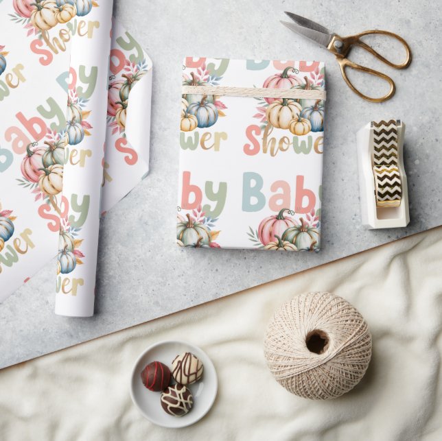 Fall Pumpkin Baby Shower Wrapping Paper (Crafts)