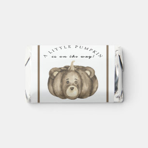 Fall pumpkin bear Baby shower Hershey's Miniatures