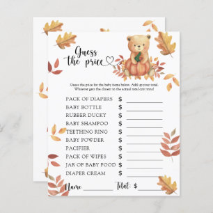 Fall pumpkin bear - Guess the price! Game