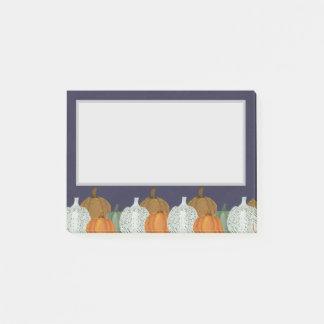 Fall Pumpkin blue background Post-it Notes