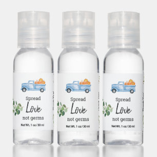 Fall Pumpkin Blue Truck Hand Sanitizer