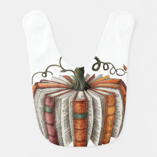 Fall Pumpkin Book Lover Booktok Halloween Baby Bib