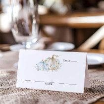 Fall Pumpkin Boy Baby Shower Table Place Card