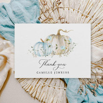 Fall Pumpkin Boy Baby Shower Thank You Card