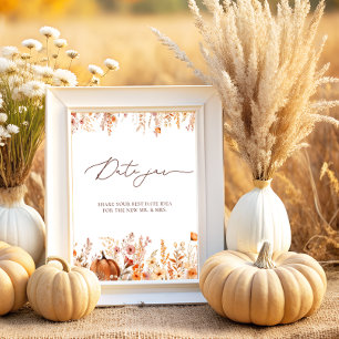 Fall Pumpkin Bridal Date Night Ideas Date Jar Poster