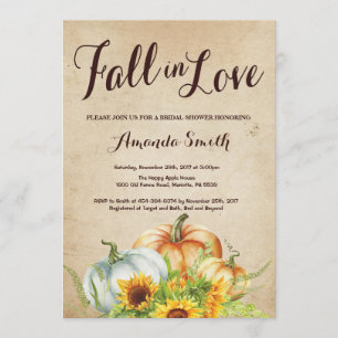 Fall Pumpkin Bridal Shower invitation