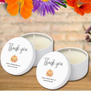 Fall Pumpkin Bridal Shower Mini Candle Favors