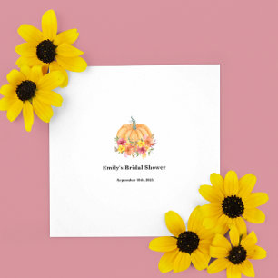 Fall Pumpkin Bridal Shower Napkins