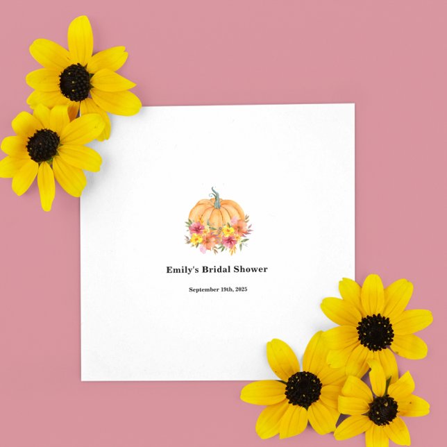 Fall Pumpkin Bridal Shower  Napkins (Creator Uploaded)