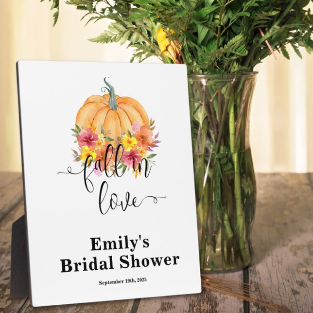 Fall Pumpkin Bridal Shower Welcome Sign  Plaque (Creator Uploaded)