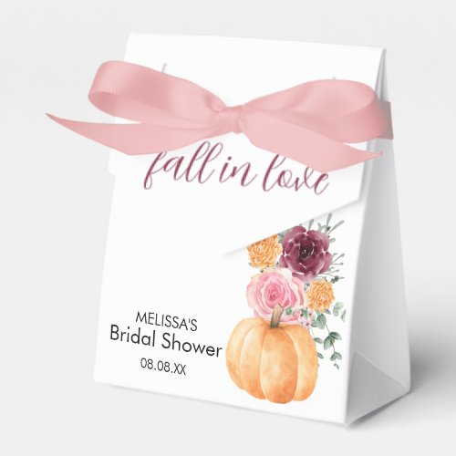 Fall Pumpkin Burgundy Blush Pink Thank You Favor Boxes