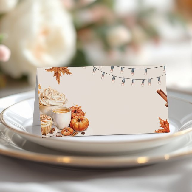 Fall Pumpkin Coffee Brewing Tent Card (Creator Uploaded)