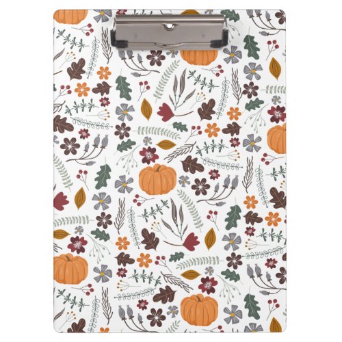 Fall pumpkin contemporary graphic pattern clipboard