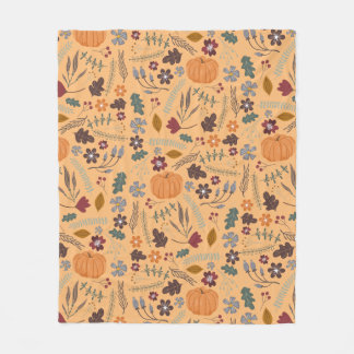 Fall pumpkin contemporary graphic pattern fleece b