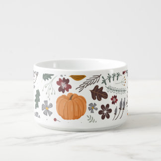 Fall pumpkin contemporary graphic pattern minimali bowl